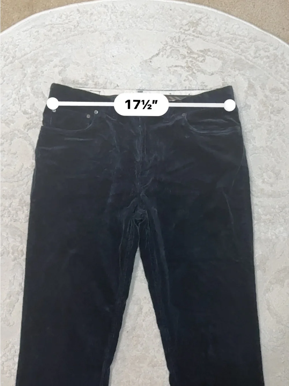 Polo Ralph Lauren Corduroy Pants Mens 36x32 Navy Blue Straight Leg Stretch‎